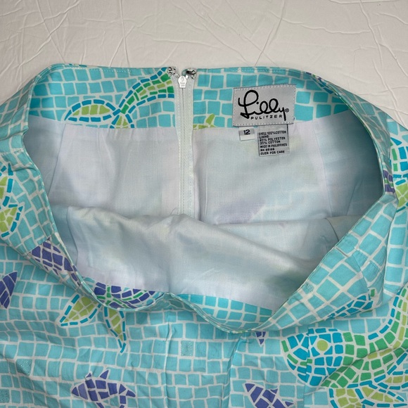 LILLY PULITZER Starfish Mosaic Skirt Size 12 Summer Vacation Cruise Under Sea - Picture 2 of 4
